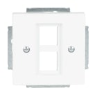 BUSCH-JAEGER - Zentralscheibe Modular-Jack-Einsatz 2-fach studioweiß matt - Plattform 63