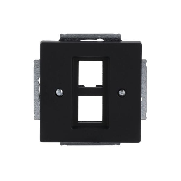BUSCH-JAEGER - Zentralscheibe Modular-Jack-Einsatz 2-fach schwarz matt - Plattform 63