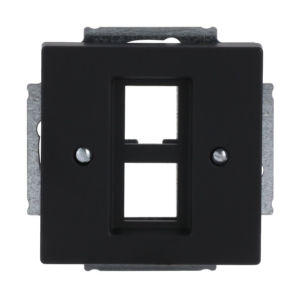 BUSCH-JAEGER - Zentralscheibe Modular-Jack-Einsatz 2-fach schwarz matt - Plattform 63