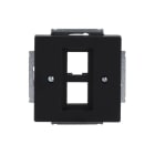 BUSCH-JAEGER - Zentralscheibe Modular-Jack-Einsatz 2-fach schwarz matt - Plattform 63