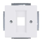 BUSCH-JAEGER - Zentralscheibe Modular-Jack-Einsatz 1-fach studioweiß matt - Plattform 63