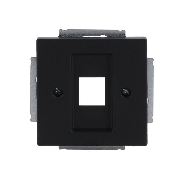 BUSCH-JAEGER - Zentralscheibe Modular-Jack-Einsatz 1-fach schwarz matt - Plattform 63
