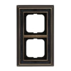 BUSCH-JAEGER - Abdeckrahmen 2-fach Messing antik Dekor anthrazit - Busch-dynasty