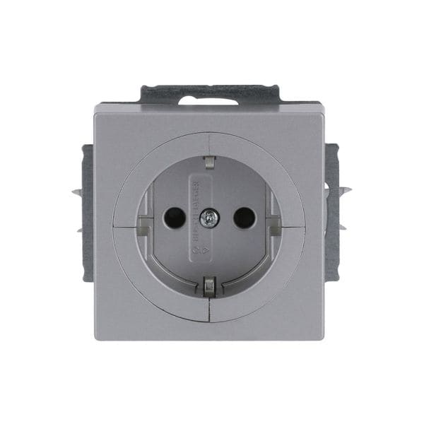BUSCH-JAEGER - Busch-Objektsteckdose SCHUKO Safety+ alusilber - Plattform 63