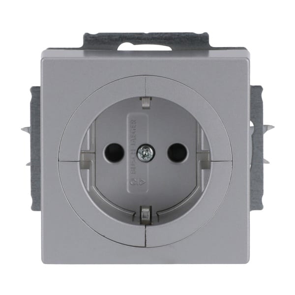 BUSCH-JAEGER - Busch-Objektsteckdose SCHUKO Safety+ alusilber - Plattform 63