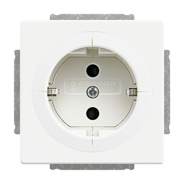 BUSCH-JAEGER - Busch-Objektsteckdose SCHUKO Safety+ studioweiß matt - Plattform 63