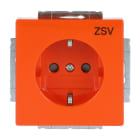 BUSCH-JAEGER - SCHUKO Steckdosen-Einsatz mit Aufdruck ZSV Safety+ orange - Plattform 63