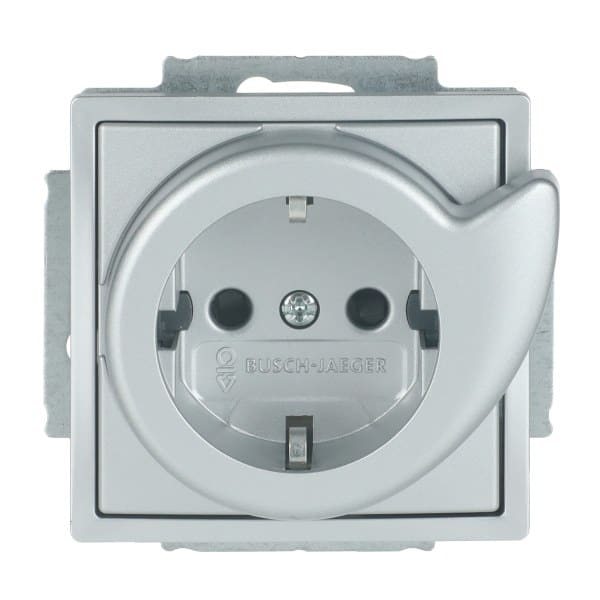 BUSCH-JAEGER - Busch-Servicesteckdose SCHUKO Safety+ alusilber - Plattform 63