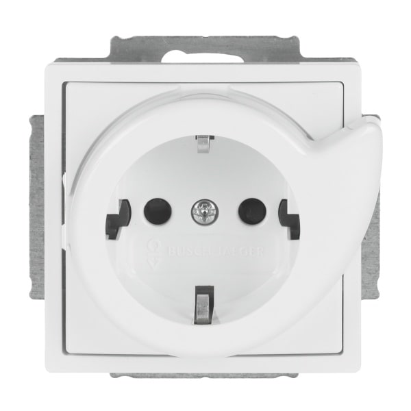 BUSCH-JAEGER - Busch-Servicesteckdose SCHUKO-Einsatz Safety+ studioweiß - Plattform 63