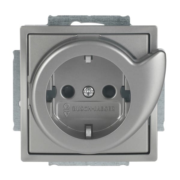 BUSCH-JAEGER - Busch-Servicesteckdose SCHUKO Safety+ edelstahl - pur edelstahl