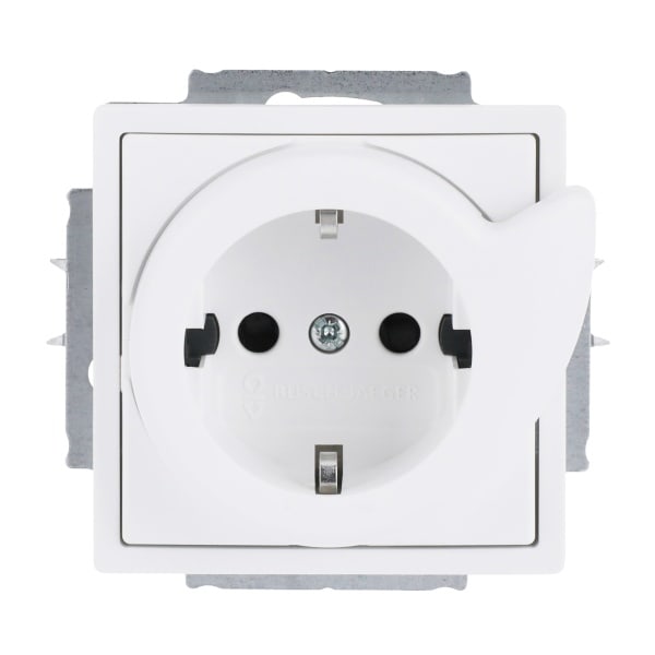BUSCH-JAEGER - Busch-Servicesteckdose SCHUKO-Einsatz Safety+ studioweiß matt - Plattform 63
