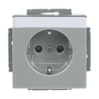 BUSCH-JAEGER - SCHUKO Steckdosen-Einsatz Safety+ mit Beschriftungsfeld alusilber - Plattform 63