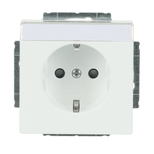 BUSCH-JAEGER - SCHUKO Steckdosen-Einsatz Safety+mit Beschriftungsfeld studiow matt-Plattform 63