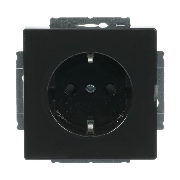 BUSCH-JAEGER - SCHUKO Steckdosen-Einsatz Safety+ ohne Spreize anthrazit - Plattform 63
