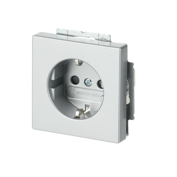 BUSCH-JAEGER - SCHUKO Steckdosen-Einsatz Safety+ ohne Spreize alusilber - Plattform 63