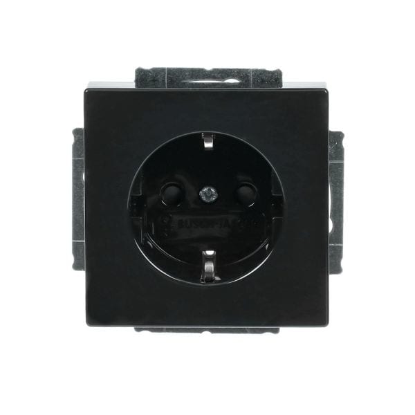 BUSCH-JAEGER - SCHUKO Steckdosen-Einsatz Safety+ mit Schraubklemmen anthrazit - Plattform 63