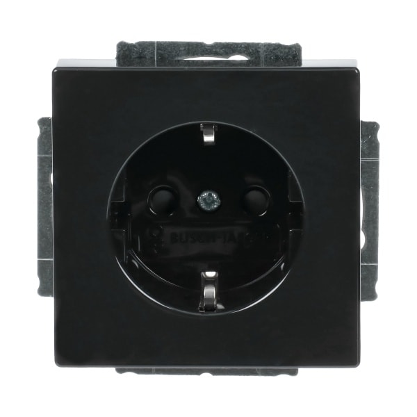 BUSCH-JAEGER - SCHUKO Steckdosen-Einsatz Safety+ mit Schraubklemmen anthrazit - Plattform 63