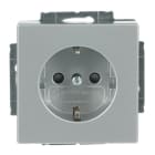 BUSCH-JAEGER - SCHUKO Steckdosen-Einsatz Safety+ mit Schraubklemmen alusilber - Plattform 63