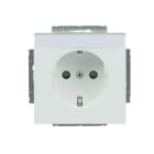 BUSCH-JAEGER - SCHUKO Steckdosen-Einsatz Safety+ mit Schraubklemmen studioweiß - Plattform 63