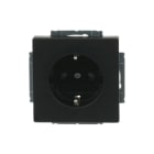 BUSCH-JAEGER - SCHUKO Steckdosen-Einsatz Safety+ mit Schraubklemmen schwarz matt - Plattform 63