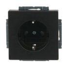 BUSCH-JAEGER - SCHUKO Steckdosen-Einsatz Safety+ mit Schraubklemmen schwarz matt - Plattform 63