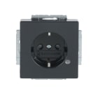 BUSCH-JAEGER - SCHUKO Steckdosen-Einsatz Safety+ mit Kontrolllicht anthrazit - Plattform 63