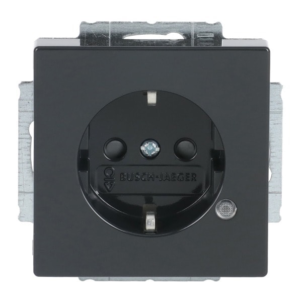 BUSCH-JAEGER - SCHUKO Steckdosen-Einsatz Safety+ mit Kontrolllicht anthrazit - Plattform 63
