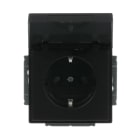 BUSCH-JAEGER - SCHUKO Steckdosen-Einsatz Safety+ mit Klappdeckel anthrazit - Plattform 63
