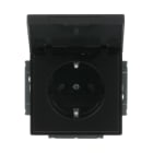 BUSCH-JAEGER - SCHUKO-Einsatz Safety+ mit Klappdeckel ohne Spreize schwarz matt - Plattform 63