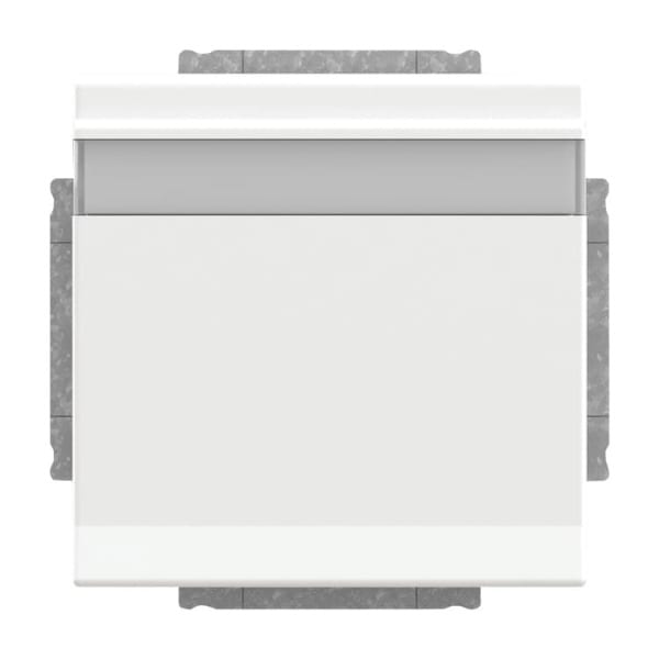 BUSCH-JAEGER - SCHUKO-Einsatz Safety+ mit Klappdeckel/Beschriftung studioweiß - Plattform 63