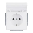 BUSCH-JAEGER - SCHUKO-Einsatz Safety+ mit Klappdeckel/Beschriftung studiow matt - Plattform 63