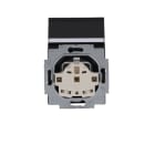 BUSCH-JAEGER - SCHUKO-Einsatz Safety+ mit Klappdeckel/Beschriftung schwarz matt - Plattform 63
