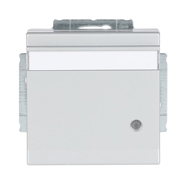 BUSCH-JAEGER - SCHUKO-Einsatz Safety+ mit Klappdeckel/Beschriftung/LED alusilber - Plattform 63