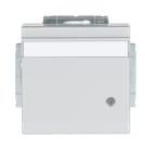 BUSCH-JAEGER - SCHUKO-Einsatz Safety+ mit Klappdeckel/Beschriftung/LED alusilber - Plattform 63