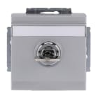 BUSCH-JAEGER - SCHUKO-Einsatz Safety+ Klappdeckel/verschieden schließend alusilber Plattform 63