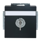 BUSCH-JAEGER - SCHUKO-Einsatz Safety+Klappdeckel/verschiedn schließend schwarz mat Plattform 63