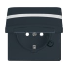 BUSCH-JAEGER - SCHUKO-Einsatz Safety+ mit Klappdeckel/Beschriftung anthrazit Allwetter 44(IP44)