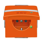 BUSCH-JAEGER - SCHUKO-Einsatz Safety+ ZSV mit Klappdeckel/Kontrolllicht orange - Allwetter 44