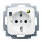BUSCH-JAEGER - FI-Schukomat 30 mA SCHUKO Steckdosen-Einsatz Safety+ alpinweiß - Reflex SI