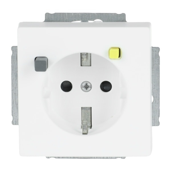 BUSCH-JAEGER - FI-Schukomat 30 mA SCHUKO Steckdosen-Einsatz Safety+ studiow matt - Plattform 63