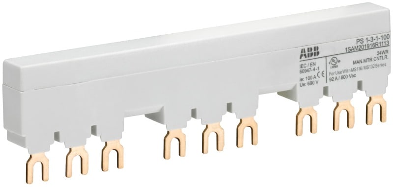 ABB - PS 3-Phasen-Sammelschiene für 3 MS116 / MS132 mit 1 HK/SK Ie=100A