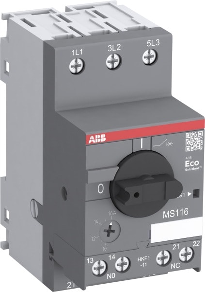 ABB - MS Motorschutzschalter mit frontseitigem Hilfsschalter 1S+1Ö 1,0A