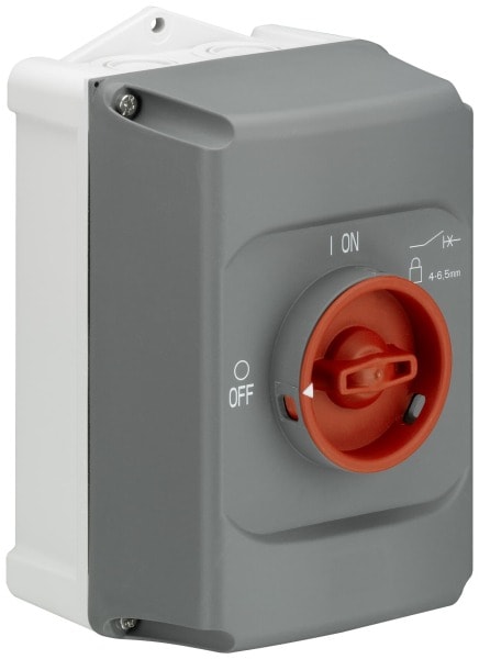 ABB - IB Isolierstoffgehäuse rt/gr IP65 3fach Abschließbar