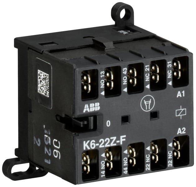 ABB - K6 Kleinhilfsschütz 110-127 V AC-0 NO-0 NC-Flachsteckerverbindung