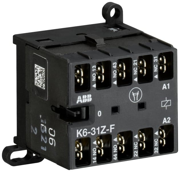 ABB - K6 Kleinhilfsschütz 110-127 V AC-0 NO-0 NC-Flachsteckerverbindung