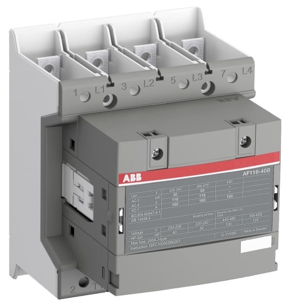 ABB - AF Schütz 4-polig 48-130V AC 50/60Hz/DC Schienenanschlüsse