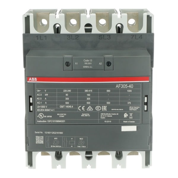 ABB - AF Schütz 4-polig 100-250V 50/60Hz/DC Schienenanschluß