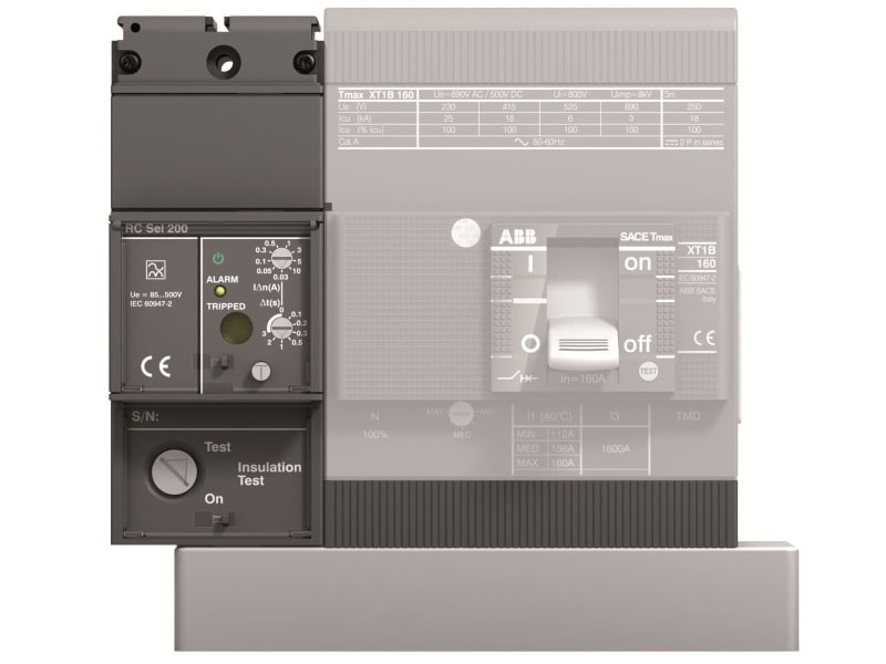 ABB - RC Sel 200 HV 85...690Vac XT1 4p F TypA ü85-690V In?160A IDn0,03-10A Zubehör