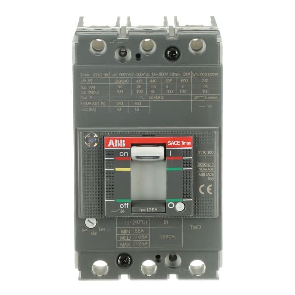 ABB - XT1C 160 TMD 125-1250 3p F F Kompaktleistungsschalter Tmax XT1