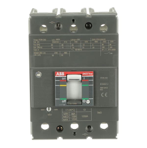 ABB - XT3N 250 TMD 125-1250 3p F F Kompaktleistungsschalter Tmax XT3